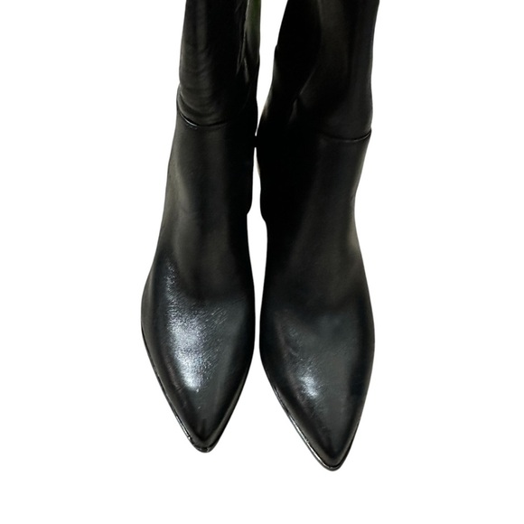 Schutz Mikki Leather Over The Knee Block Up Black Leather Boots Size 7 - Picture 11 of 14